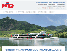 Tablet Screenshot of kd-rheinschiffahrt.de